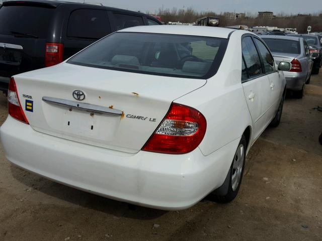 4T1BE32K44U380531 - 2004 TOYOTA CAMRY LE WHITE photo 4