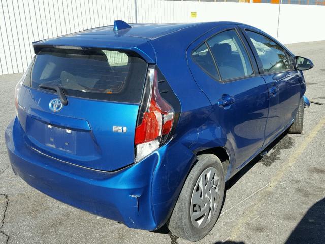 JTDKDTB3XF1101149 - 2015 TOYOTA PRIUS C BLUE photo 4