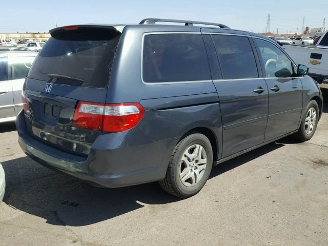 5FNRL38646B402624 - 2006 HONDA ODYSSEY EX BLUE photo 4