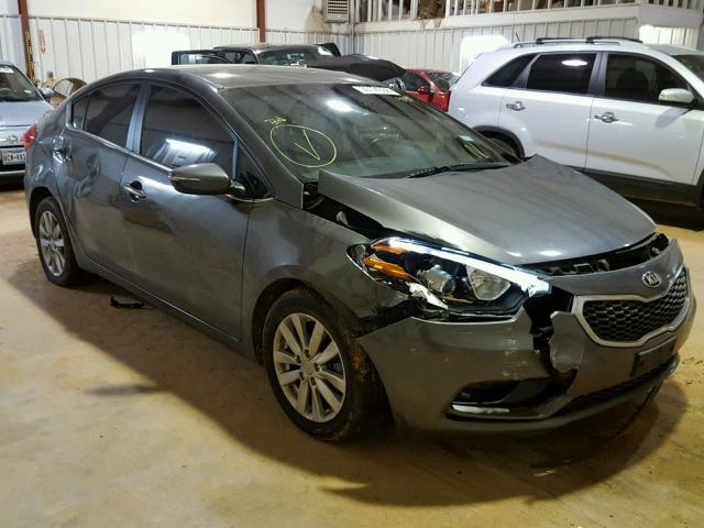 KNAFX4A8XE5099189 - 2014 KIA FORTE EX GRAY photo 1