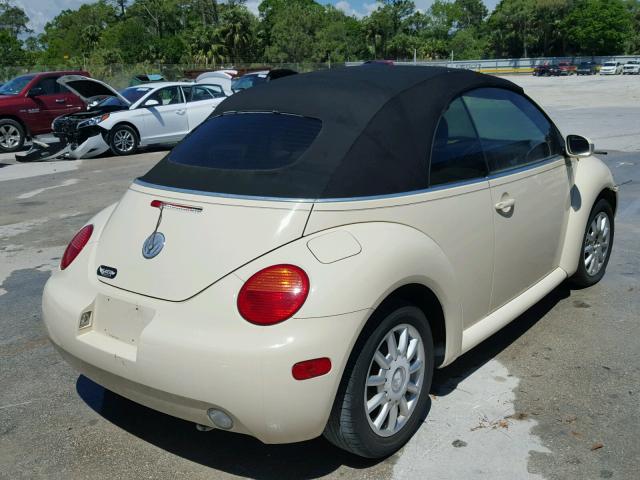 3VWCM31Y54M338016 - 2004 VOLKSWAGEN NEW BEETLE 奶油色 照片 4