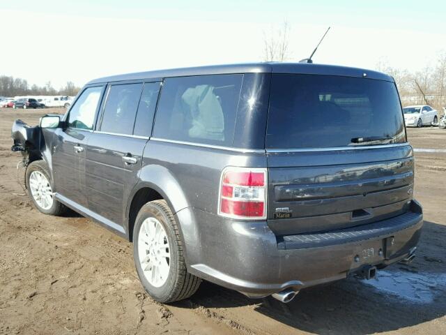 2FMHK6C87HBA04229 - 2017 FORD FLEX SEL GRAY photo 3