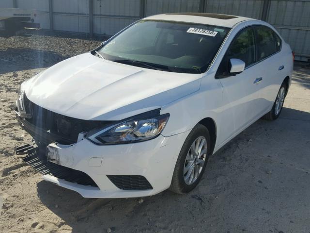 3N1AB7AP4HY345765 - 2017 NISSAN SENTRA S WHITE photo 2