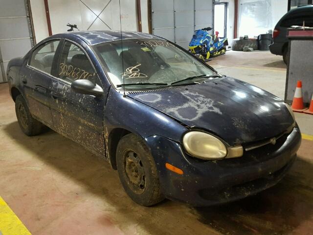 1B3ES46C6YD672238 - 2000 DODGE NEON BASE BLUE photo 1