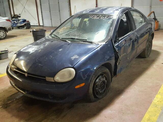 1B3ES46C6YD672238 - 2000 DODGE NEON BASE BLUE photo 2