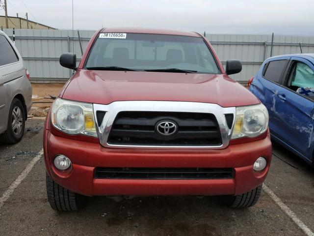 5TEUU42N46Z158467 - 2006 TOYOTA TACOMA ACC RED photo 9