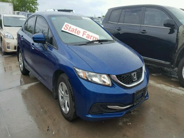 19XFB2F59EE045813 - 2014 HONDA CIVIC LX BLUE photo 1