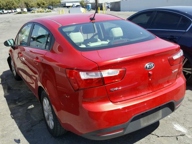 KNADN4A36D6312715 - 2013 KIA RIO EX RED photo 3