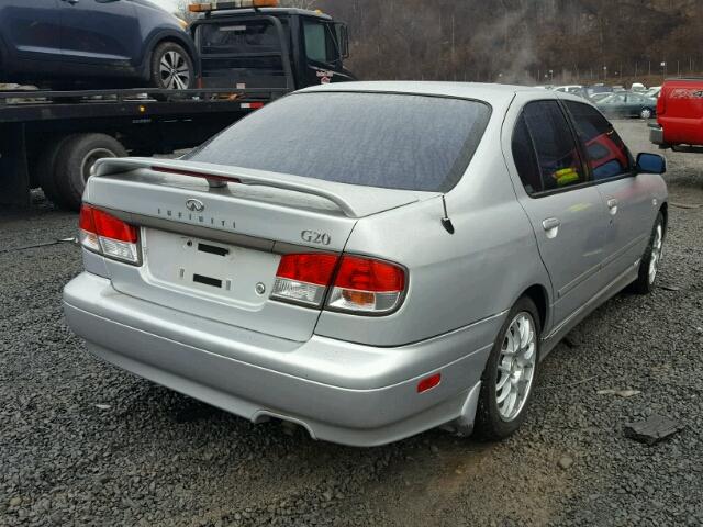 JNKCP11A32T511319 - 2002 INFINITI G20 SILVER photo 4