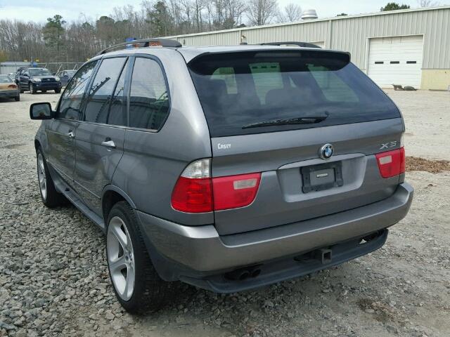 5UXFB535X4LV02462 - 2004 BMW X5 4.4I GRAY photo 3