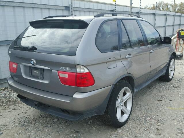 5UXFB535X4LV02462 - 2004 BMW X5 4.4I GRAY photo 4