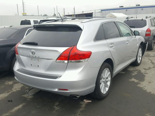 4T3ZA3BB2BU041653 - 2011 TOYOTA VENZA BASE SILVER photo 4