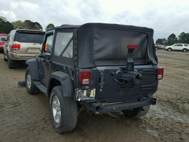 1J4FA24128L515902 - 2008 JEEP WRANGLER X BLUE photo 3