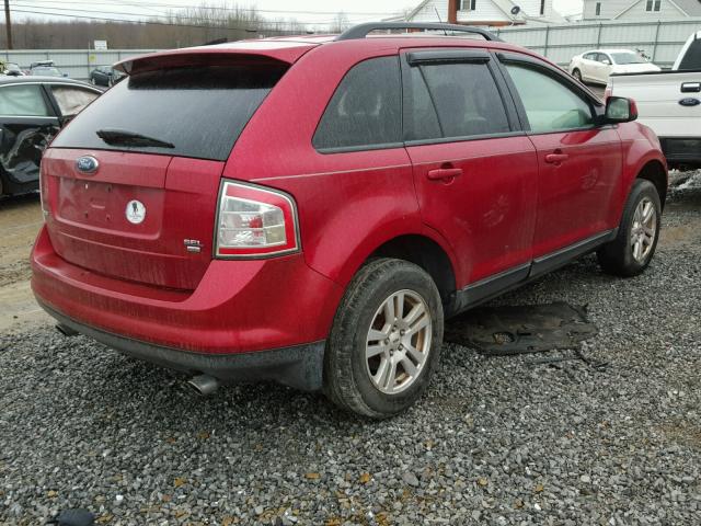 2FMDK48C07BB38708 - 2007 FORD EDGE SEL RED photo 4