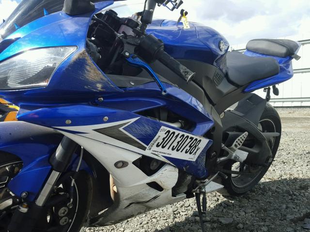 JYARJ12EX6A001223 - 2006 YAMAHA YZFR6 L BLUE photo 9