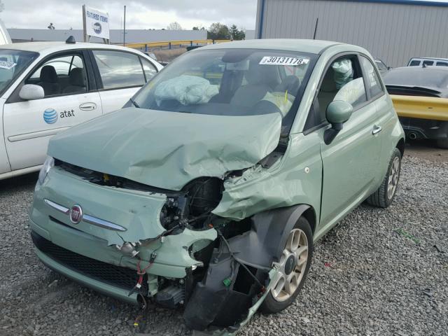 3C3CFFAR4DT665072 - 2013 FIAT 500 POP GREEN photo 2