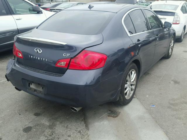 JNKCV61E79M012260 - 2009 INFINITI G37 BASE BLUE photo 4