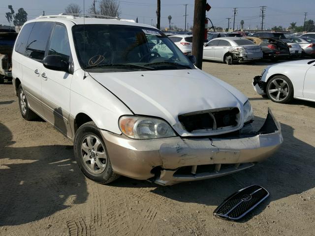 KNDUP131546532628 - 2004 KIA SEDONA EX WHITE photo 1