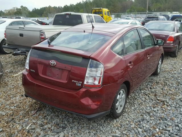 JTDKB20U940037636 - 2004 TOYOTA PRIUS BURGUNDY photo 4