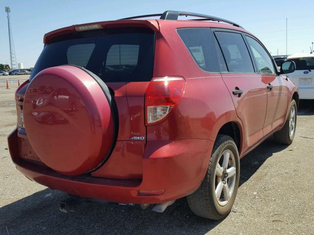 JTMBK35V885057568 - 2008 TOYOTA RAV4 RED photo 4