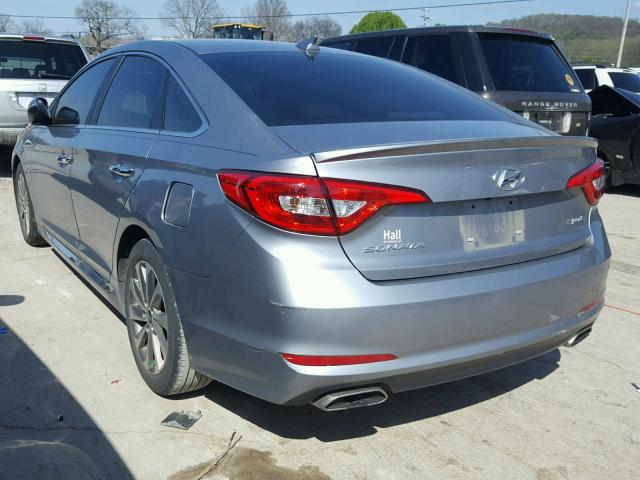 5NPE34AFXFH079261 - 2015 HYUNDAI SONATA SPO SILVER photo 3