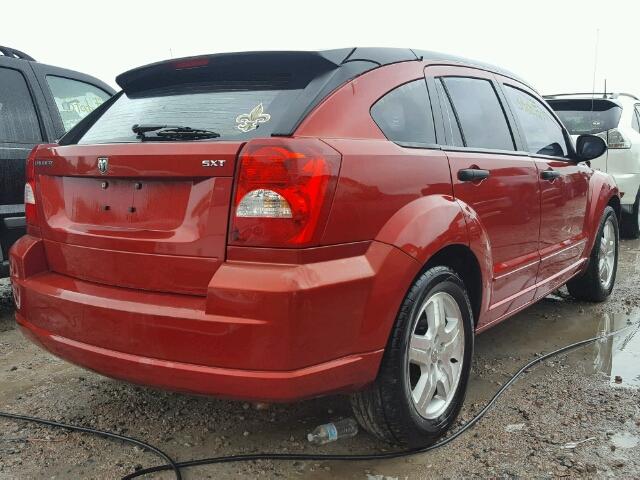 1B3HB48B07D513618 - 2007 DODGE CALIBER SX RED photo 4