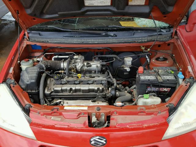 JS2RC41H425101662 - 2002 SUZUKI AERIO SX RED photo 7