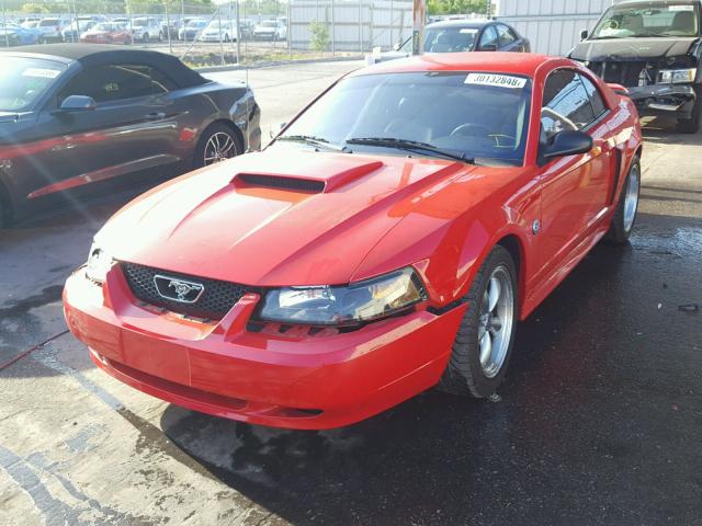 1FAFP42X44F102594 - 2004 FORD MUSTANG GT RED photo 2