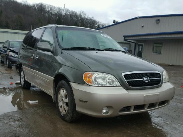 KNDUP131246518122 - 2004 KIA SEDONA EX GRAY photo 1