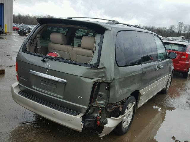 KNDUP131246518122 - 2004 KIA SEDONA EX GRAY photo 4