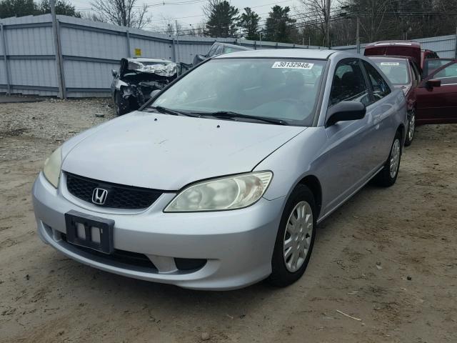 1HGEM22574L004681 - 2004 HONDA CIVIC LX SILVER photo 2