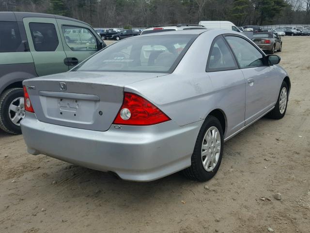 1HGEM22574L004681 - 2004 HONDA CIVIC LX SILVER photo 4