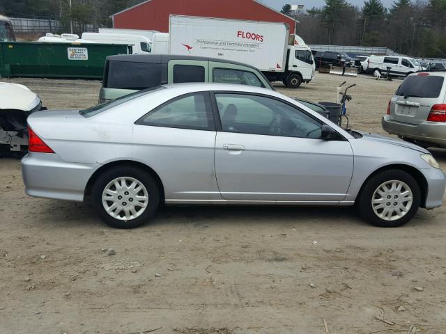 1HGEM22574L004681 - 2004 HONDA CIVIC LX SILVER photo 9