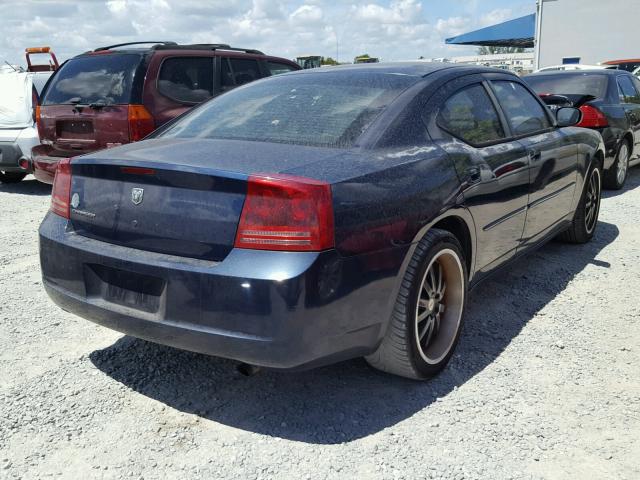 2B3KA43R56H364296 - 2006 DODGE CHARGER BLUE photo 4