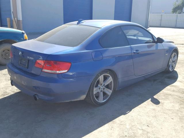 WBAWB73539P046931 - 2009 BMW 335 I BLUE photo 4