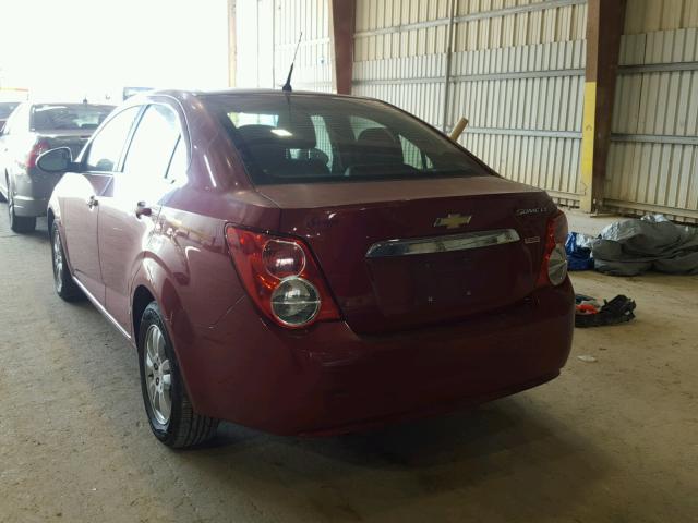 1G1JD5SB0C4200242 - 2012 CHEVROLET SONIC LT RED photo 3