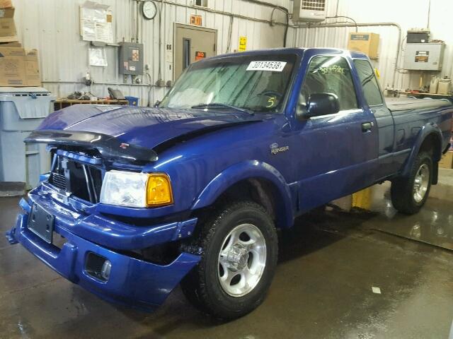 1FTYR14U24PB61653 - 2004 FORD RANGER SUP BLUE photo 2