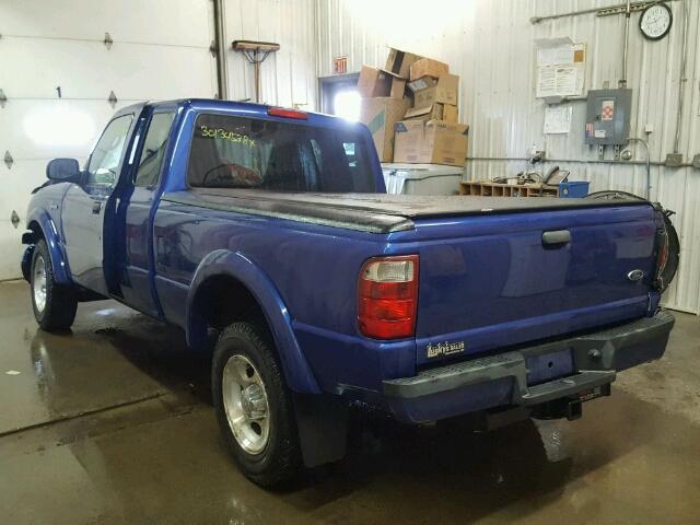 1FTYR14U24PB61653 - 2004 FORD RANGER SUP BLUE photo 3