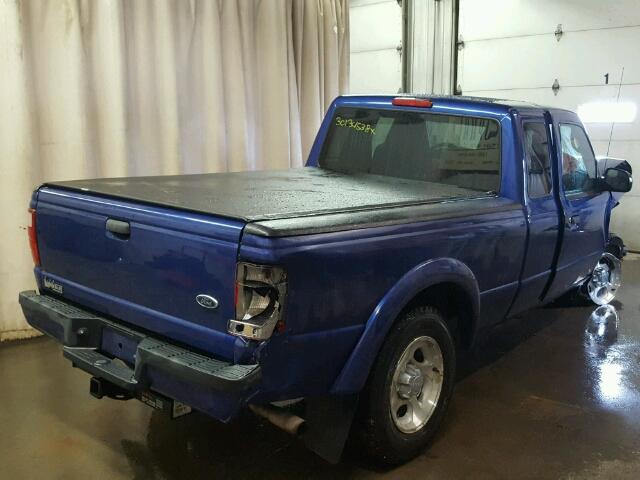 1FTYR14U24PB61653 - 2004 FORD RANGER SUP BLUE photo 4