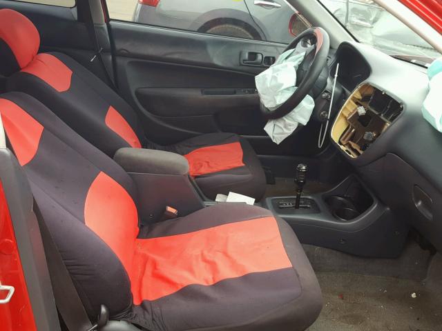 1HGEJ8247YL100500 - 2000 HONDA CIVIC EX RED photo 5