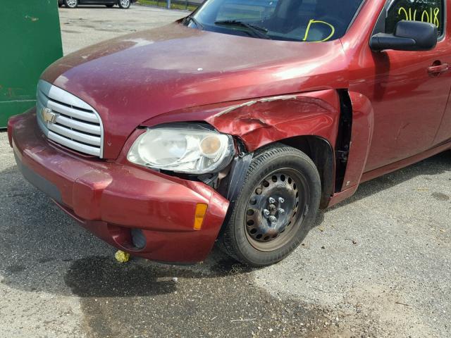 3GNDA13DX8S628002 - 2008 CHEVROLET HHR LS MAROON photo 9