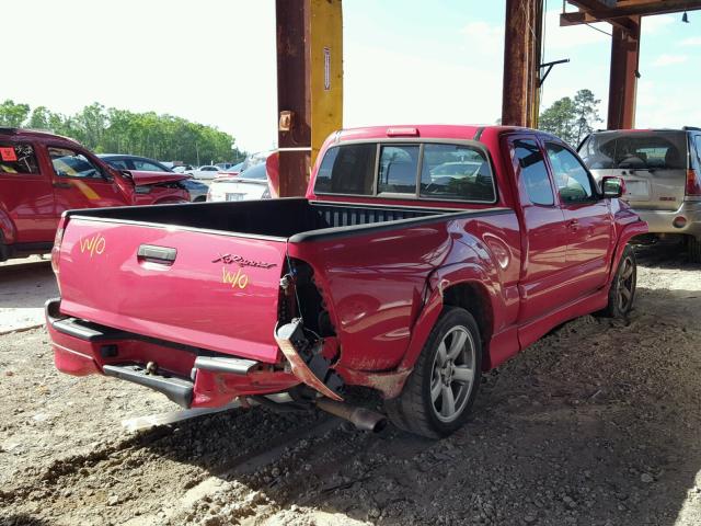 5TETU22N48Z543787 - 2008 TOYOTA TACOMA X-R RED photo 4