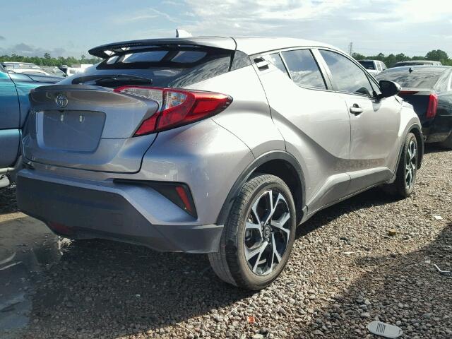 NMTKHMBX0JR031152 - 2018 TOYOTA C-HR XLE GRAY photo 4