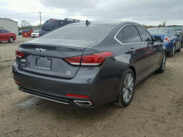 KMHGN4JEXJU235593 - 2018 GENESIS G80 BASE GRAY photo 4