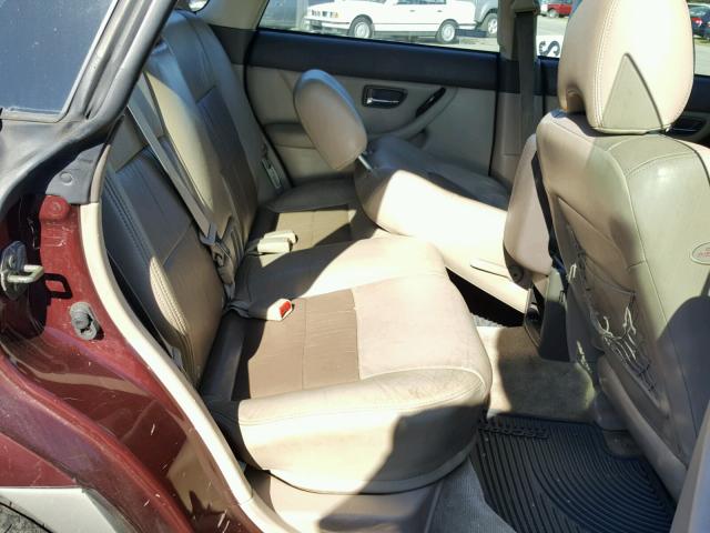 4S3BH806917667100 - 2001 SUBARU LEGACY OUT BURGUNDY photo 6