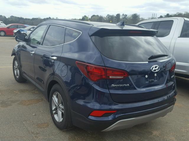 5XYZU3LB6JG511203 - 2018 HYUNDAI SANTA FE S BLUE photo 3