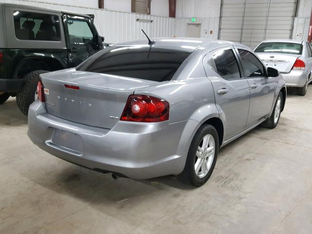 1C3CDZCB1DN625734 - 2013 DODGE AVENGER SX GRAY photo 4