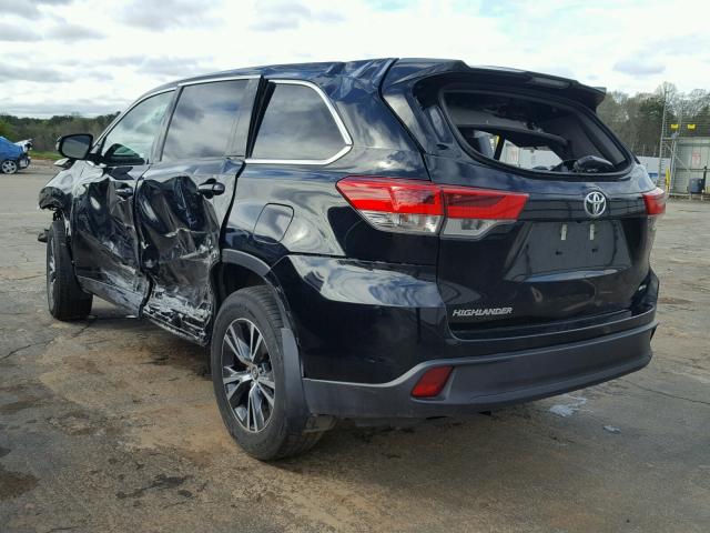 5TDBZRFH1JS811417 - 2018 TOYOTA HIGHLANDER BLACK photo 3