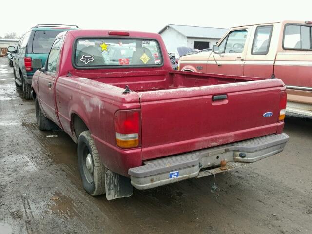 1FTCR10U4TUD58663 - 1996 FORD RANGER BURGUNDY photo 3