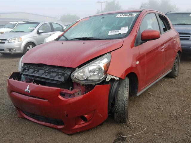 ML32A3HJ1FH038063 - 2015 MITSUBISHI MIRAGE DE BURGUNDY photo 2